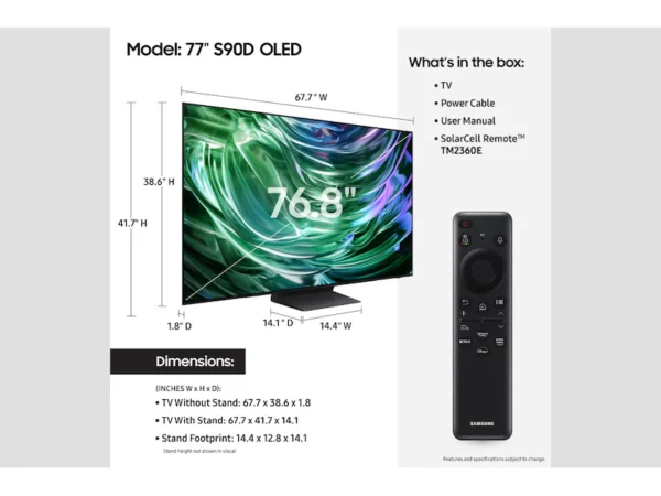 Samsung 77S90D OLED Frame 4k Smart LED